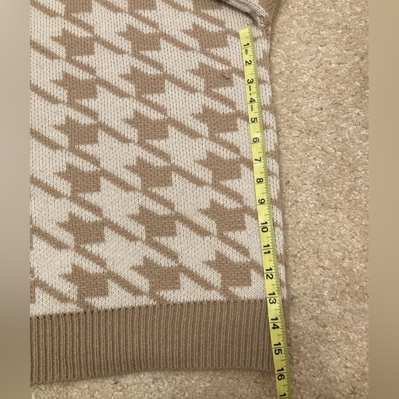 Princess Polly Sachi Houndstooth Sweater, Tan & Cream, Beige, Women’s M / L - Picture 8 of 8